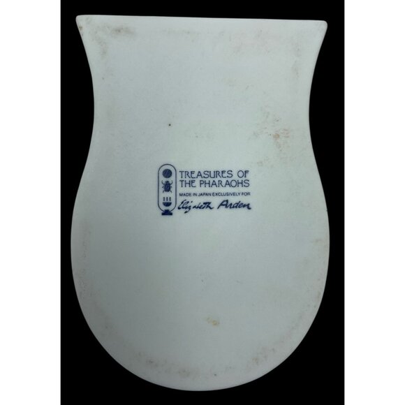Elizabeth Arden Treasures Of The Pharaohs White Ceramic Cat Figurine Trinket Box - Picture 6 of 16